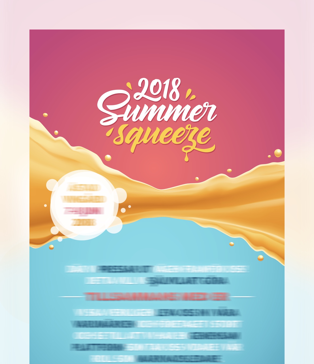 Levels event invitation design for Eckes Granini Summer Squeeze